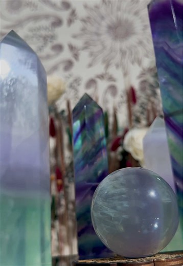 Fresh crystal restock ✨ Which one’s calling you? #crystals #crystalshop #crystaltok #sphere #tower