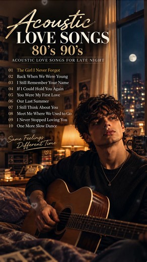 Best Acoustic Love Songs 70s 80s 90s ❤️One More Night, Let It Be, Sacrifice #music #emotionalpop