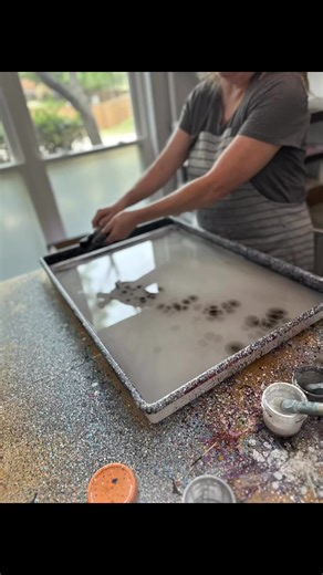 Jennifer Vaughan is not only co-owner and operator of Mulberry Paper and More, but also an artist in her own right. Our entire line of American Hand Marbled Paper is created by Jennifer. Each piece of paper is made one at a time, with intention and care. She can also take custom orders as well to suit the needs of your project! Check out her growing lineup of marbled papers https://www.mulberrypaperandmore.com/c-659-handmade-marble-papers.aspx #paperart #paperartist #custom #paperartsy #artist #