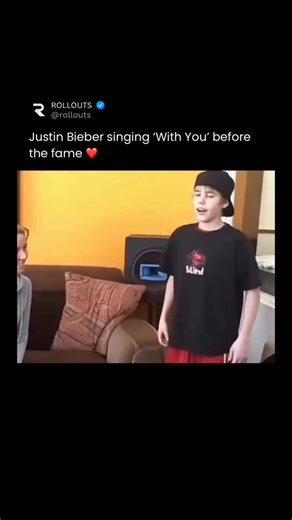 ROLLOUTS on Instagram: "At just 13 years old, before the stadium tours and global headlines, Justin Bieber was uploading simple cover videos to YouTube from his hometown of Stratford, Ontario. One of those clips was him singing “With You” by Chris Brown, just a kid in a room with a guitar, no stage production, no industry machine behind him, just raw talent and confidence beyond his years. Those early videos started gaining traction fast. His natural tone, control, and charisma stood out, and vi