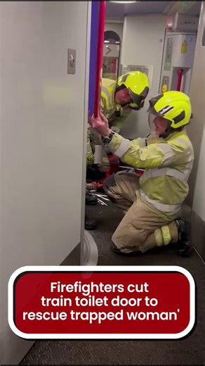 A commuter was left traumatised after being trapped inside a train toilet for almost two hours, with firefighters eventually being called in to cut down the door. | The Mirror