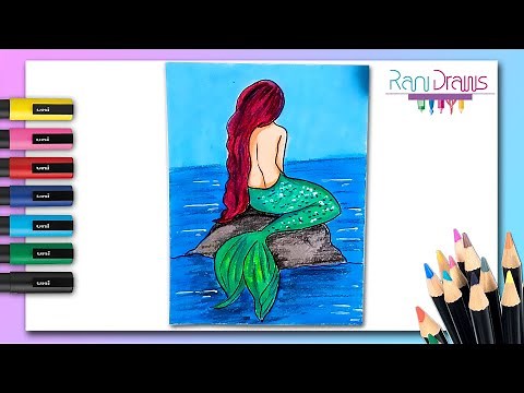 Cómo dibujar una SIRENA - ideas de dibujos fáciles Paso a paso