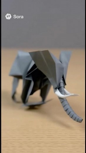 Elephant made with origami 🐘