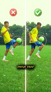 How to THIGH TRAP⚽️.. #football #footballskills #thightrap #tutorialvideo @highlight | Vikash Hwbm
