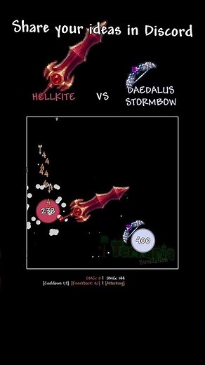 Hellkite VS Daedalus Bow #terraria #simulation #satisfying #shorts #terrariasimulation