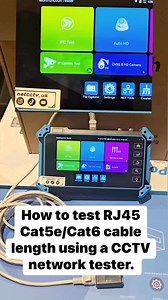 How to check RJ45 Cat5e/Cat6 cable length verification using a CCTV network tester. #network #data #IT #IPCamera #CCTV #NetworkCamera #Technology #HomeSecurity #cctv #intercom #acceesscontrol #securitysystems #securitysystems #alarm #tool #securitycamera #hikvision #hikvisioncctv #hikvisionindonesia #cctvfootage #dvr #cctvcamera #cctvsystems #trendingreelsvideo #trendingnow #trendingreels #trendingpost #fypシ゚ #highlights #goviralreels | Opaginni Olalekan Temitope