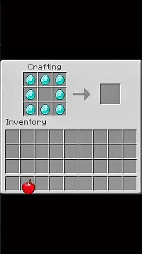 Minecraft me craft a diamond apple #minecraft #mcpe #shorts