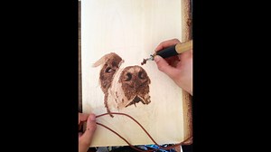 Pyrography Pet Portrait