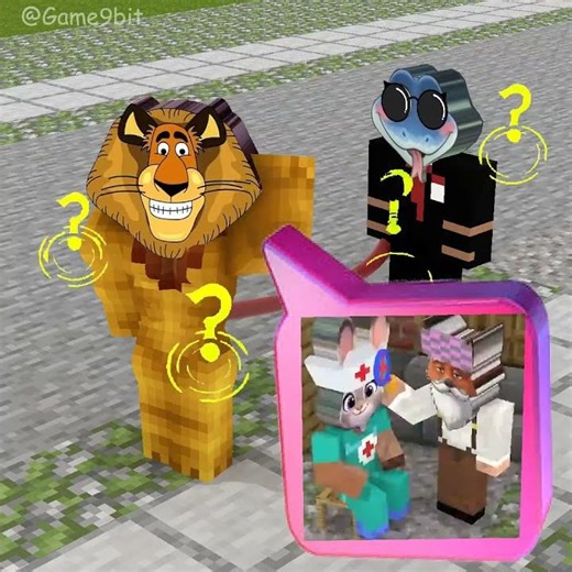 The humorous confusion of Judy Hopps, Old Nick, Sprunki Alex, and Gary!