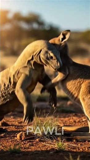 Kangaroo 🦘 + Komodo 🦎 Wild Animal Fusion | Viral Hybrid Trend #shorts