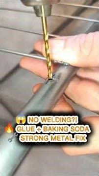 Genius Metal Repair Trick Using Glue and Baking Soda! 🔧😱 #lifehack #diyhack #diytools