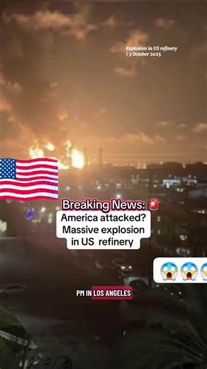 💥 BREAKING: AMERICA ATTACKED? 😱 Massive EXPLOSION Rocks U.S. Refinery — Fears of Sabotage as Investigation Begins 🇺🇸🔥 #USA #BreakingNews #Explosion #Refinery #GlobalNews #TrendingReels #ViralNews #HighCPM #UK #Canada #Germany #japan | Darin Mae Mahinay