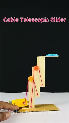 Cable Telescopic Slider #dcmotor#youtubeshorts #diy