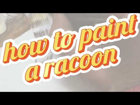 How to paint a raccoon- tutorial #raccoon #animalpainting #wildlife