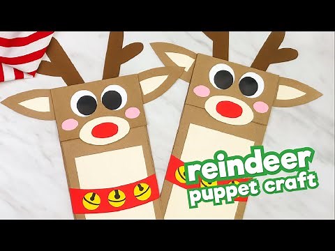 Brown Paper Bag Reindeer Puppet Craft
