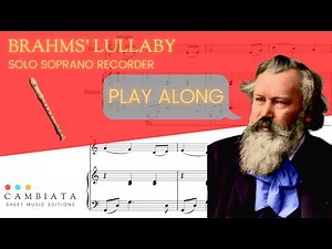 Brahms' Lullaby - Solo soprano recorder (Play Along)