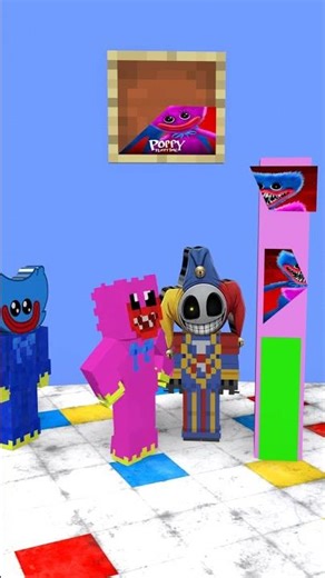 Join the Huggy Wuggy family in this singing and dancing challenge to complete the photo.