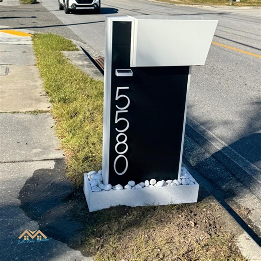 Handmade Black Cedar Mailbox With Post: Modern Rustic Design - Etsy