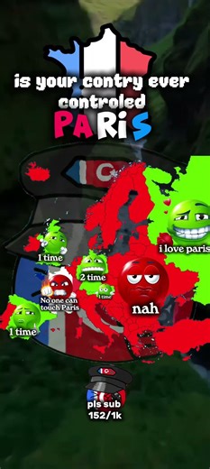 is your contry ever controled paris?#mapping #paris #countryballs