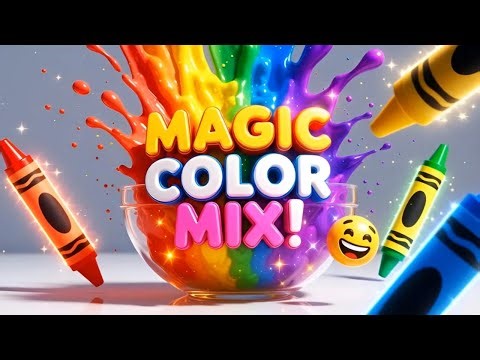 Color Mixing for Kids 🌈 Magic Crayon Lab | Learn Colors in 3D
