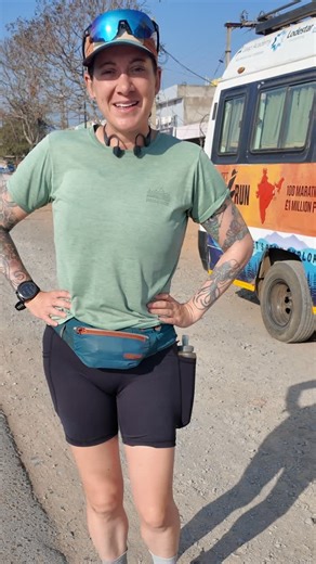 It’s Day 79 of running across India following an 1874 inland customs line and today, Monday 12th January 2026 is dedicated to Barbara Garrison Ward. Thank you @breathedreamgo for reaching out, we are proud to dedicate today to your Mum 🧡 Here’s a little recap of the day: Updates from the road Checkpoint food Last nights hospital visit Though day on the road Perfectly sprayed PSR logo Here’s Day 79 in a nutshell #projectsaltrun #100marathonsin100days #greathedgeofindia #india | Project Salt Run