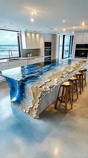 Wow! An incredible beach kitchen countertop! 🤯👏 | Inspiring Designs