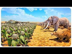 500,000 Bear & Elephant vs 1MILLION Humanity ARMY - Ultimate Epic Battle Simulator 2 UEBS 2 (4K)