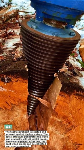 Spiral Wood Splitter Breaks Logs Easily!