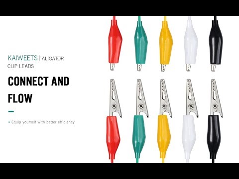 Kaiweets KET02 Electrical Alligator Clips with Wires Test Leads Sets (10PCS)
