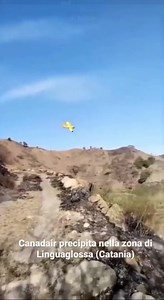 303K views · 5.5K reactions | A Canadair CL-415 fire fighting aircraft has crashed near Linguaglossa, Italy while fighting a forest fire. Both occupants died in the crash. Video: Respective Owner #AviatorsMaldives | www.aviatorsmaldives.com Telegram Channel: https://t.me/Aviators_Maldives | Aviators Maldives | Facebook