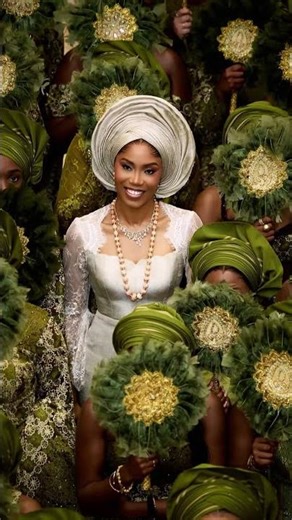 A cute bride and her super gorgeous bridesmaids.. #owanbe #wedding