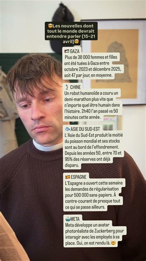 Ces nouvelles dont tout le monde devrait entendre parler (15–21 avril)