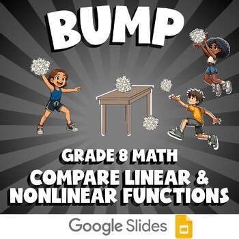 Compare Linear & Nonlinear Functions BUMP Math Game | No Prep Grade 8 Review