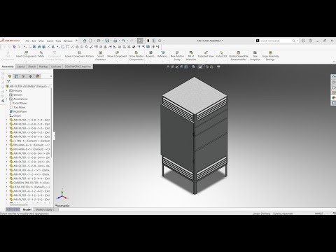 Commercial Air Purifier Design – Part 2 | SolidWorks 2024 Full Project Tutorial | RAMS CAD