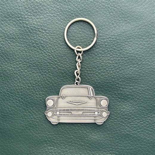 1957 Chevy Bel Air Metal Keychain Double-sided - Etsy
