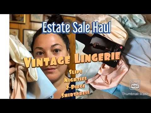 Vintage Lingerie Haul: Estate Sale Vintage Finds including slips, nighties, babydoll - 1960’s to Y2K