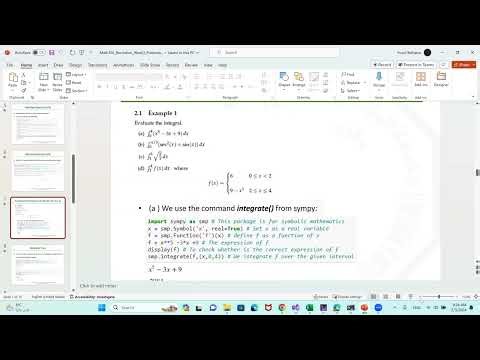 Week 3: MATH102- Calculus II - Recitation With Python; Fundamental Theorem of Calculus