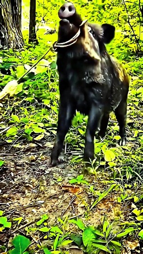 🏕️🐗 Exploring a Forest Trap with a Wild Boar #WildBoar #Forest #Wildlife #Nature