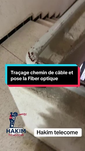 Traçage chemin de câble et pose de la fibre optique FTTH