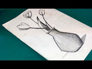 How to draw a flower 🌹 easy stilllife drawing ✍️
