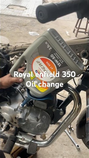 Royal enfield 350 oil change #automobile #motivation