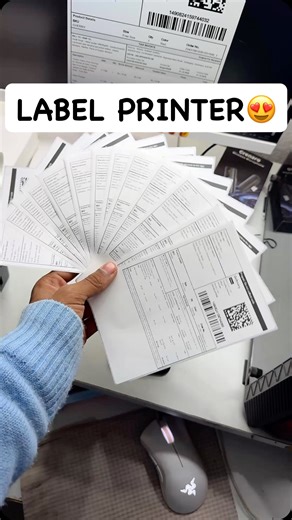 Sana✨ on Instagram: "Thermal printer makes label printing faster and completely hassle free. Clear print quality and smooth workflow help in packing orders quickly and efficiently. Ideal for Meesho and Instagram sellers who want to save time and work more professionally. Order through me and get two shipping rolls worth 800 rupees free. Comment LINK for details ❤️ #explorepage #reel #business #new #viral"