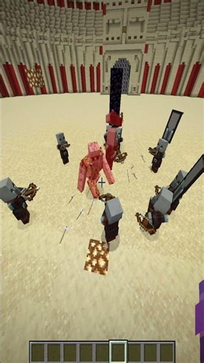 20 SAQUEADORES vs GOLEM DE HIERRO #minecraft #warden #gaming #shorts