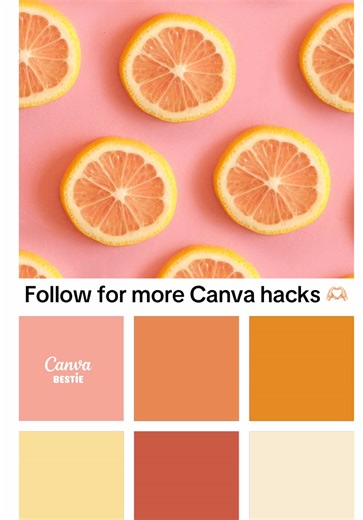 Get a custom color palette from any photo in Canva ✨ #canva #canvatips #graphicdesign #canvadesign