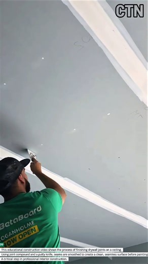 Perfect Ceiling Finish Using Drywall Joint Compound