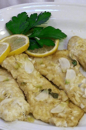 Today I'd like to share with you an easy baked fish recipe. It uses simple ingredients: lemon, garlic, olive oil, flour, bread crumbs, parsley, seasoning, and fish of your choice. | Thundermist Lure Company