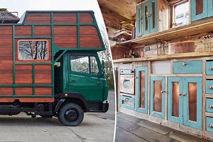 Un camion pour transporter les chevaux transformé et aménagé en magnifique maison sur roues