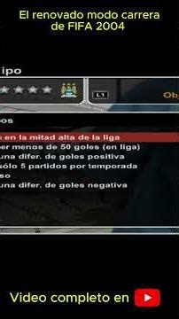 The revamped career mode FIFA 2004 introduced that became the blueprint for what we have today