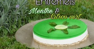 Bavarois citron vert et menthe