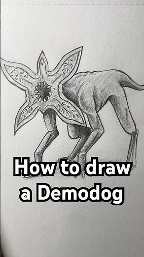 How to draw a Demodog from Stranger Things! Easy! #art #strangerthings #demogorgon